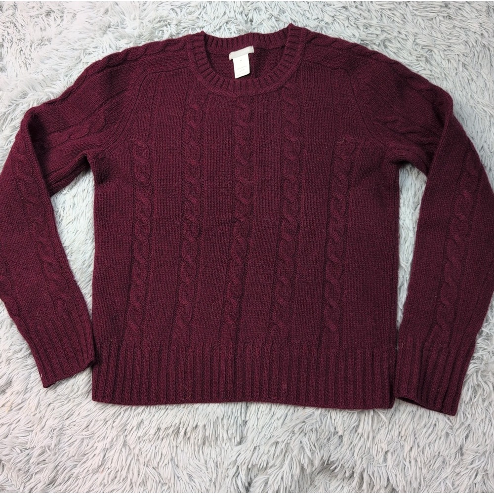 Vintage J. Crew Sweater Womens M Lambs Wool Soft Comfort Casual Preppy